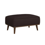 Destiny Ottoman with Wood Base in Pebble Brown - Tampa Furniture Outlet
