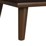 Destiny Ottoman with Wood Base in Pebble Brown - Tampa Furniture Outlet