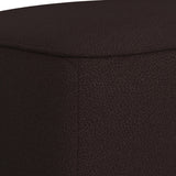 Destiny Ottoman with Wood Base in Pebble Brown - Tampa Furniture Outlet