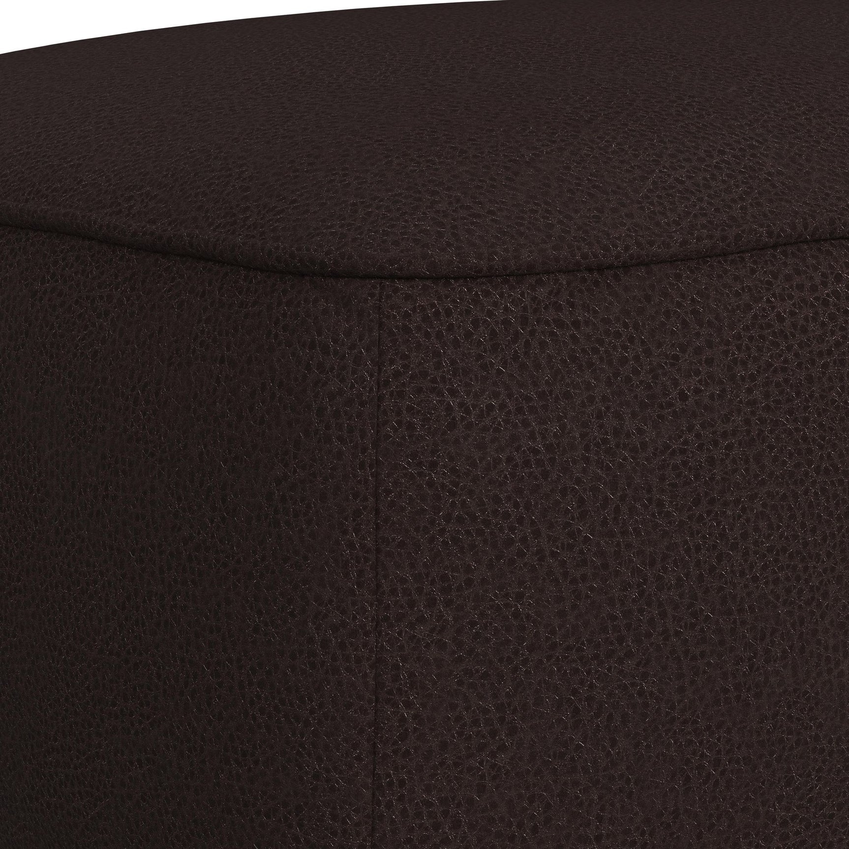 Destiny Ottoman with Wood Base in Pebble Brown - Tampa Furniture Outlet