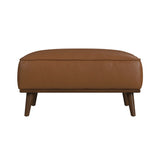 Destiny Ottoman with Wood Base in Pebble Tan - Tampa Furniture Outlet