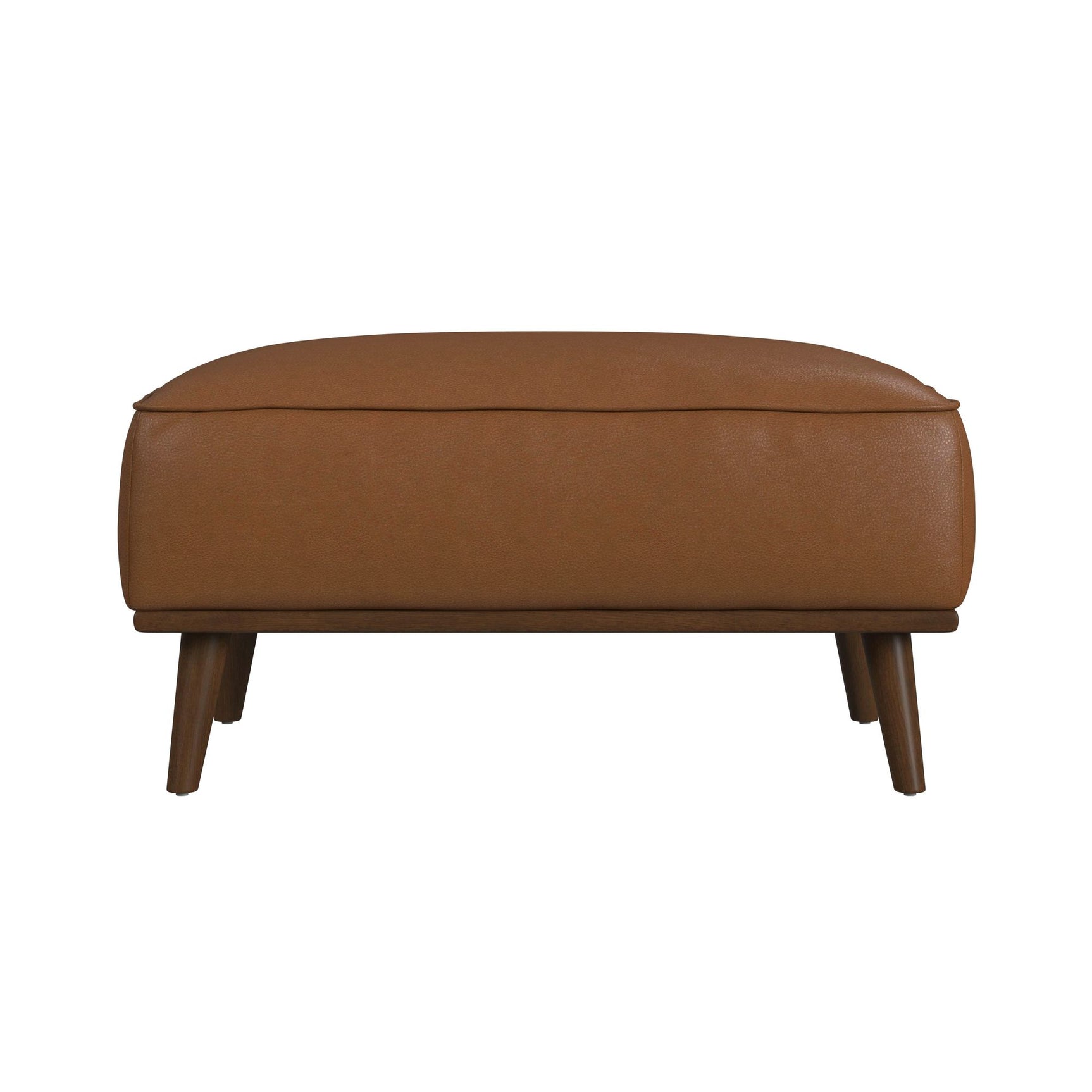 Destiny Ottoman with Wood Base in Pebble Tan - Tampa Furniture Outlet