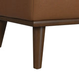 Destiny Ottoman with Wood Base in Pebble Tan - Tampa Furniture Outlet
