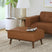 Destiny Ottoman with Wood Base in Pebble Tan – SKU U-15000-8210-000 | Elements