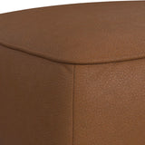 Destiny Ottoman with Wood Base in Pebble Tan - Tampa Furniture Outlet