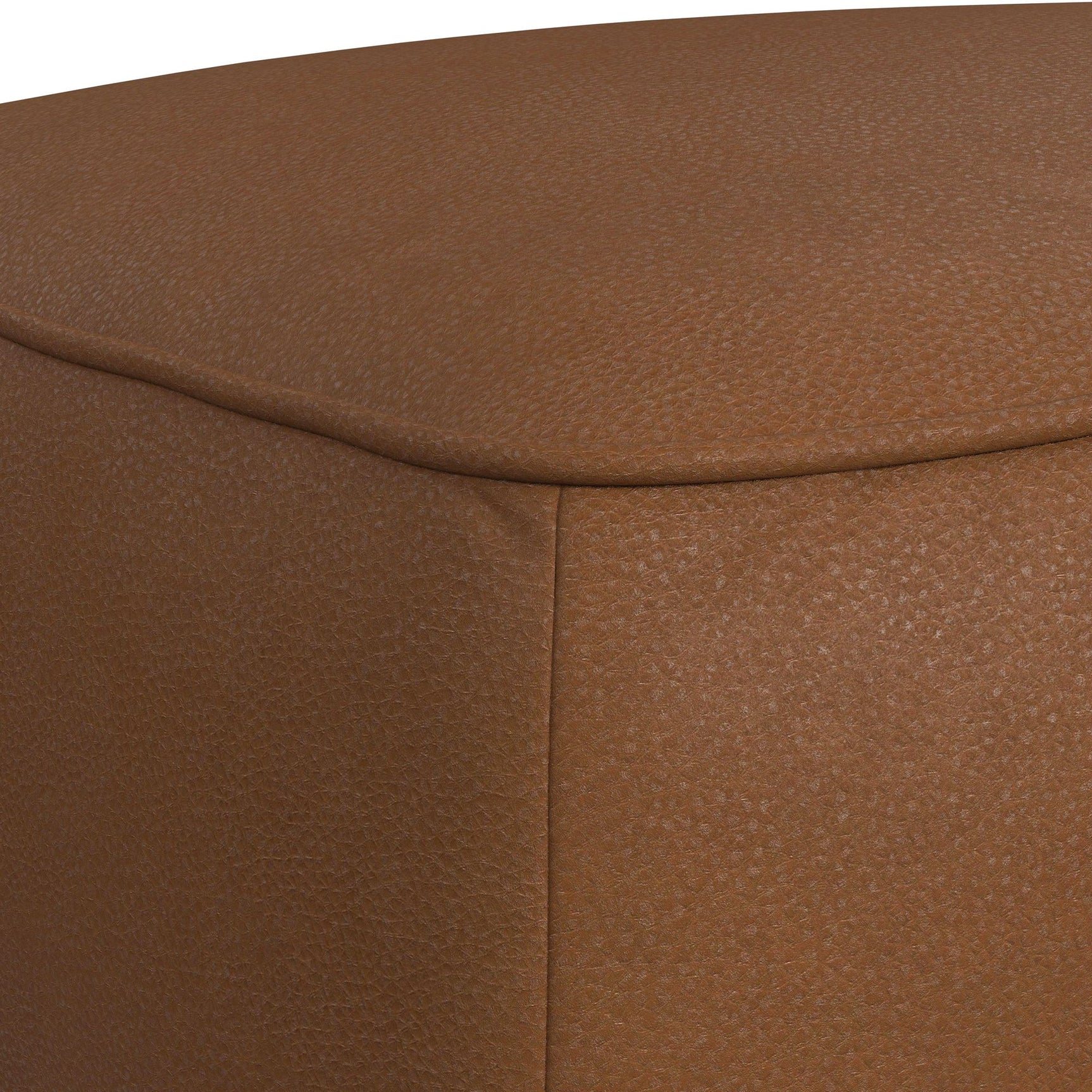 Destiny Ottoman with Wood Base in Pebble Tan - Tampa Furniture Outlet