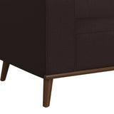 Destiny Chair with Wood Front in Pebble Brown