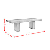 Donovan Rectangular Standard Height Dining Table in Black - Tampa Furniture Outlet