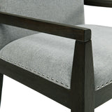 Donovan Upholstery Arm Chair Dark (2 Per Pack) - Tampa Furniture Outlet