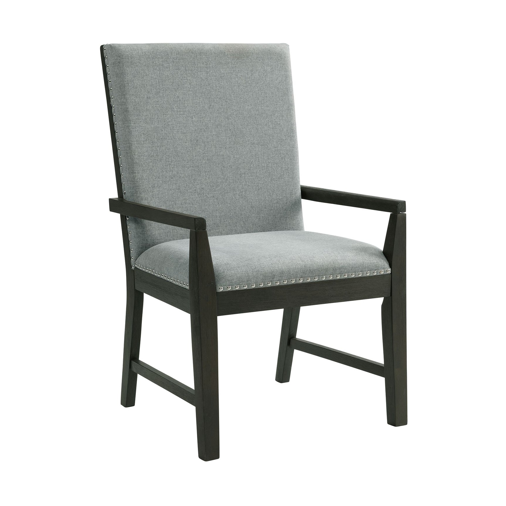 Donovan Upholstery Arm Chair Dark (2 Per Pack) - Tampa Furniture Outlet