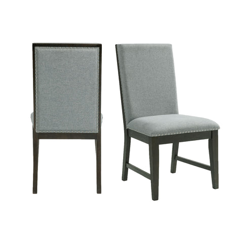 Donovan Upholstery Side Chair Dark (2 Per Pack) - Tampa Furniture Outlet