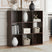 Tampa Furniture Outlet - Ashley Furniture - Glosmount Nine Cube Organizer - Nine Cube Organizer / Cherry/Light Brown - EA1055-3X3