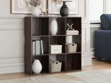 Tampa Furniture Outlet - Ashley Furniture - Glosmount Nine Cube Organizer - Nine Cube Organizer / Cherry/Light Brown - EA1055-3X3