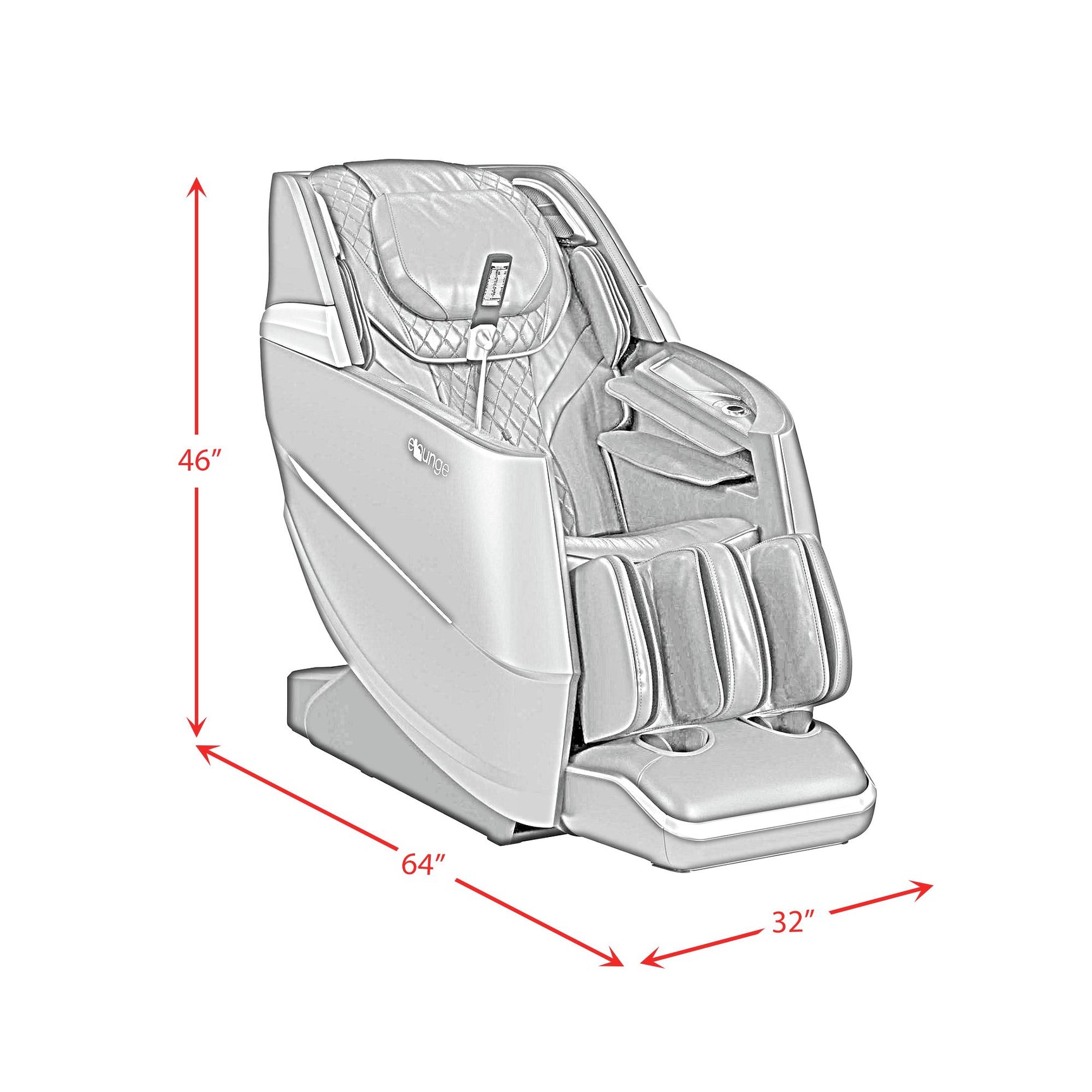 Ease Massage Chair in Black PU (Single Pack) - Tampa Furniture Outlet