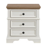 Eastwood Youth 3-Drawer Nightstand in Brown and Off-White - Tampa Furniture Outlet