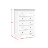 Eastwood Youth 5-Drawer Chest in Brown and Off-White - Tampa Furniture Outlet