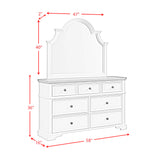 Eastwood Youth Dresser and Mirror Set in Brown and Off-White - Tampa Furniture Outlet