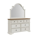 Eastwood Youth Dresser and Mirror Set in Brown and Off-White - Tampa Furniture Outlet