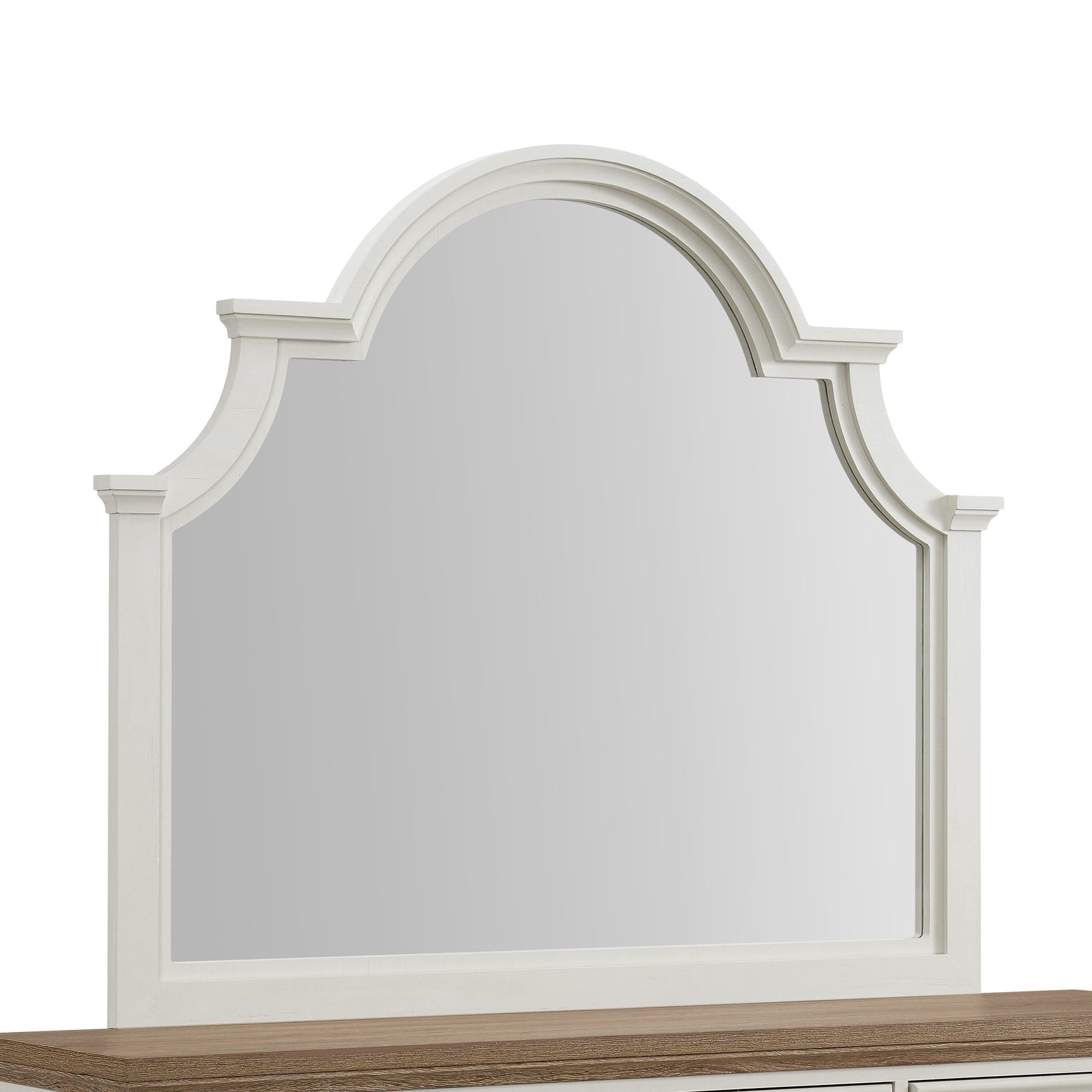 Eastwood Youth Dresser and Mirror Set in Brown and Off-White - Tampa Furniture Outlet