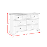 Eastwood Youth 7-Drawer Dresser in Brown and Off-White - Tampa Furniture Outlet