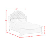 Eastwood Youth Queen UPH Bed in Off-White - Tampa Furniture Outlet