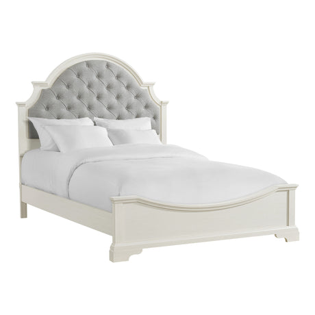 Eastwood Youth Queen UPH Bed in Off-White - Tampa Furniture Outlet