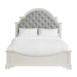 Eastwood Youth Queen UPH Bed in Off-White - Tampa Furniture Outlet