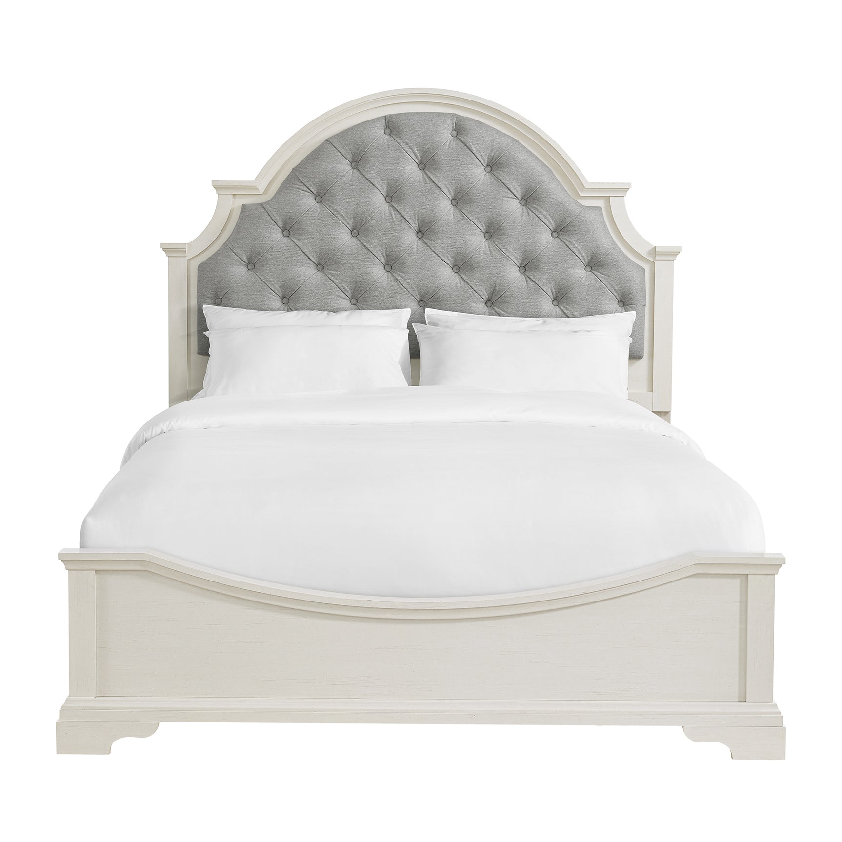 Eastwood Youth Queen UPH Bed in Off-White - Tampa Furniture Outlet