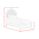 Eastwood Youth Twin UPH Bed in Off-White - Tampa Furniture Outlet