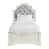 Eastwood Youth Twin UPH Bed in Off-White - Tampa Furniture Outlet