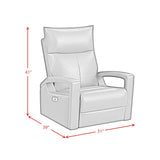 Eco P1 Recliner with Glider and Swivel in Del Mar Grey