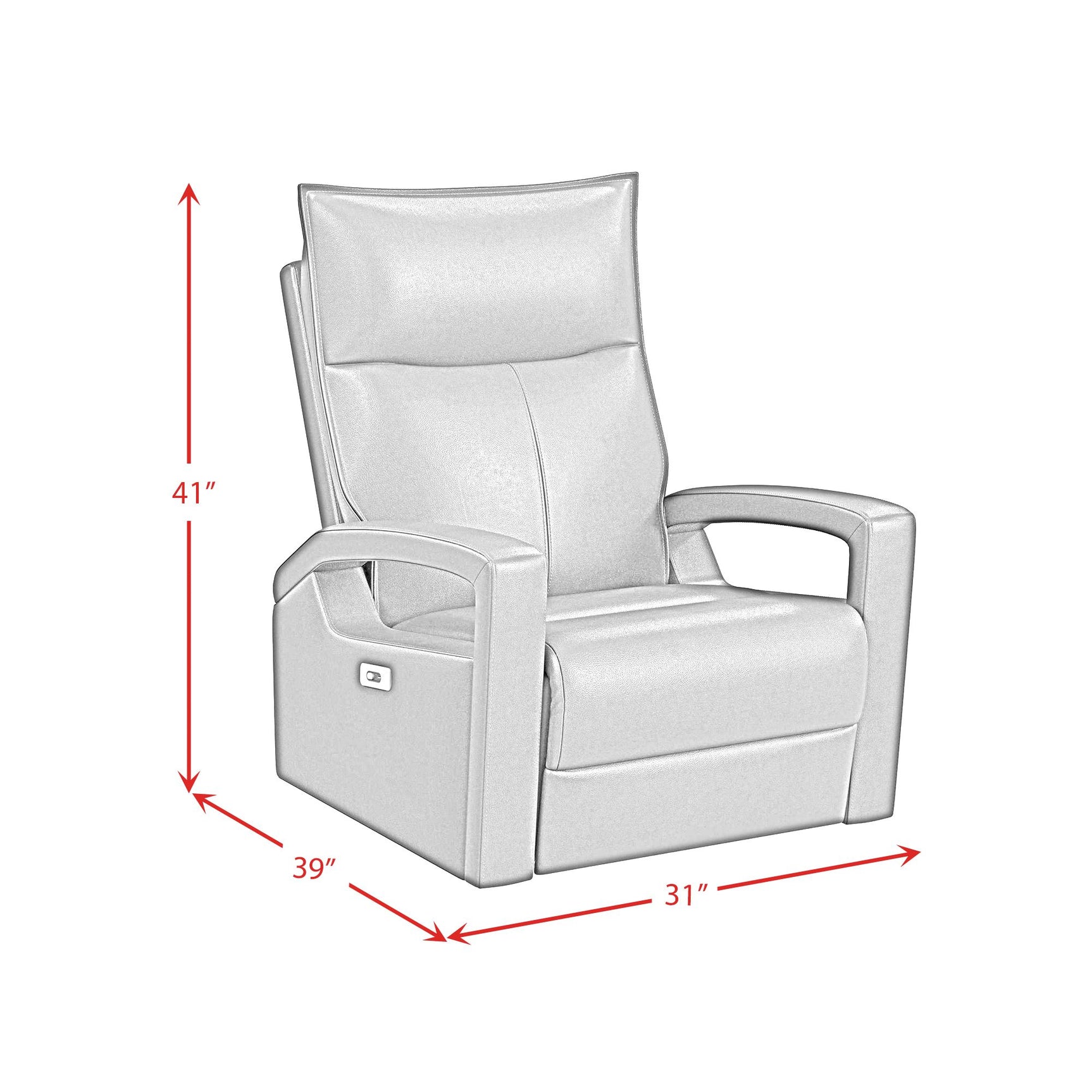 Eco P1 Recliner with Glider and Swivel in Del Mar Grey