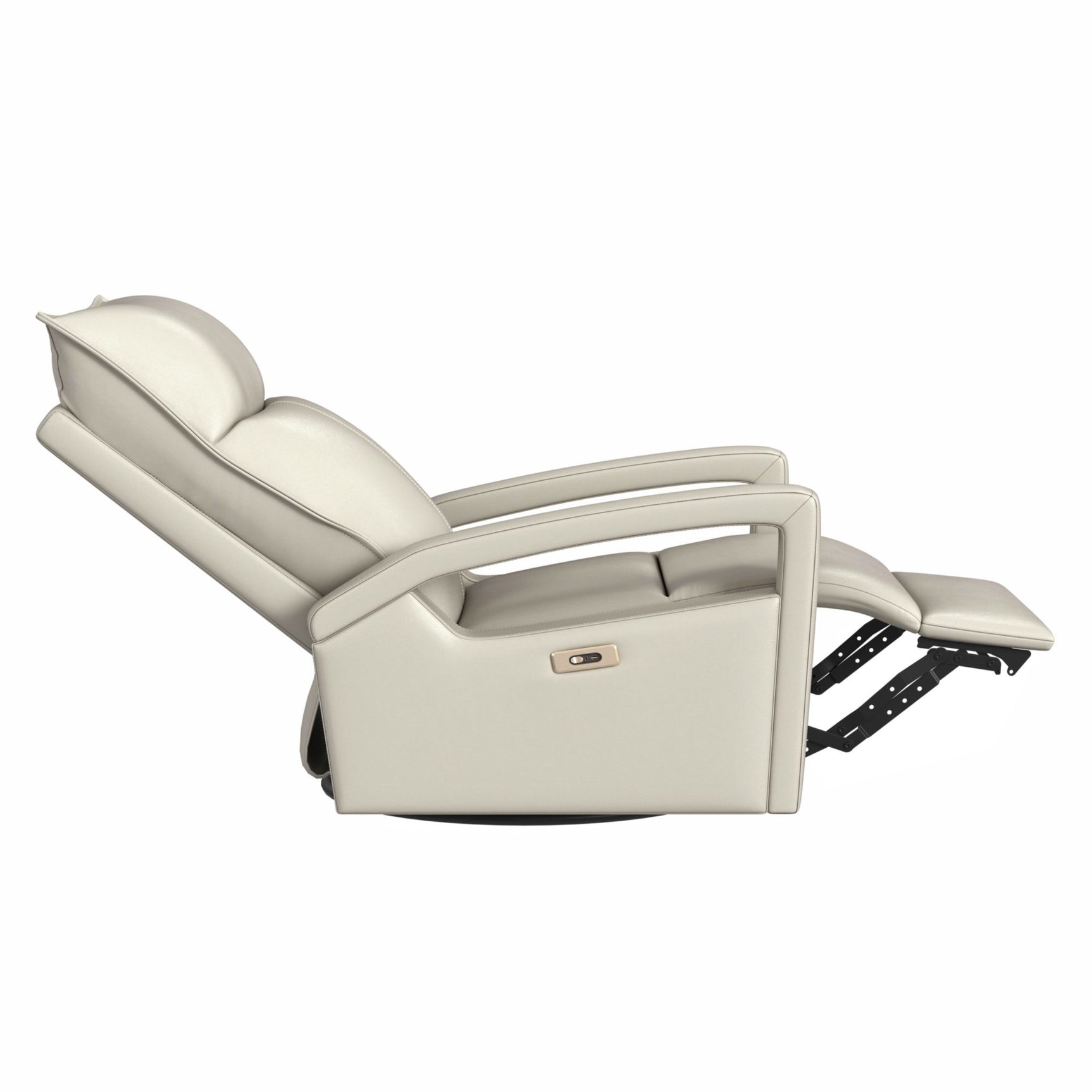 Eco P1 Recliner with Glider and Swivel in Del Mar Cream - Tampa Furniture Outlet