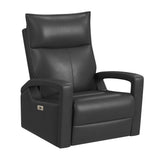 Eco P1 Recliner with Glider and Swivel in Del Mar Grey - Tampa Furniture Outlet