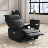 Eco P1 Recliner with Glider and Swivel in Del Mar Grey - Tampa Furniture Outlet