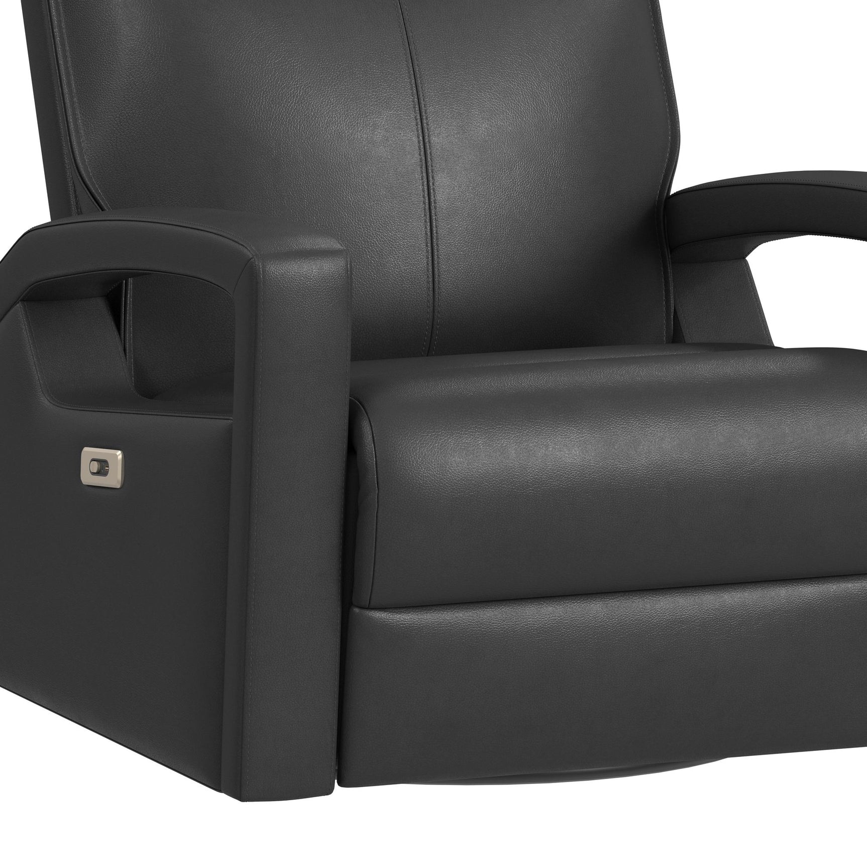 Eco P1 Recliner with Glider and Swivel in Del Mar Grey - Tampa Furniture Outlet