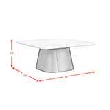 Edison Coffee Table in White and Black - Tampa Furniture Outlet