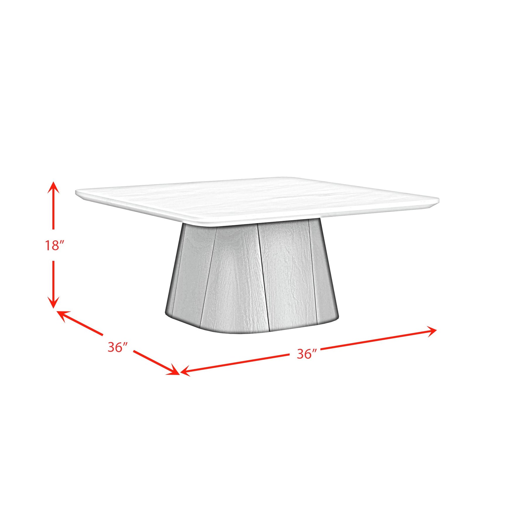 Edison Coffee Table in White and Black - Tampa Furniture Outlet