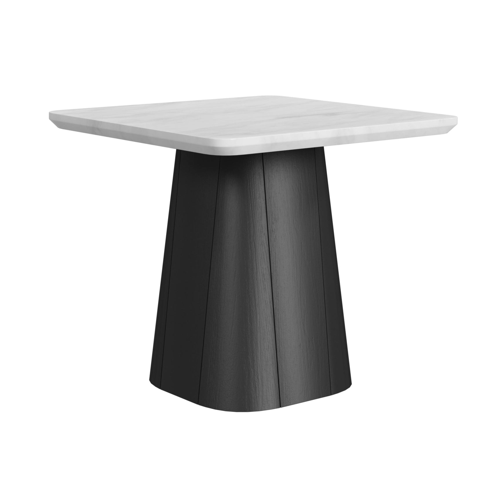 Edison End Table in White and Black - Tampa Furniture Outlet
