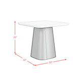 Edison End Table in White and Black - Tampa Furniture Outlet