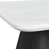 Edison End Table in White and Black - Tampa Furniture Outlet