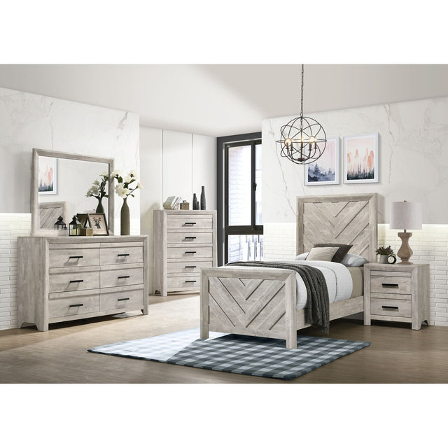 Eleanor Twin Bed in White – SKU EL700TBZS | Elements