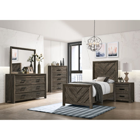 Eleanor 6-Drawer Dresser in Mocha Grey - Tampa Furniture Outlet