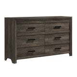 Eleanor 6-Drawer Dresser in Mocha Grey - Tampa Furniture Outlet