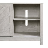 Eleanor 70" TV Stand with Sliding Door in White - Tampa Furniture Outlet