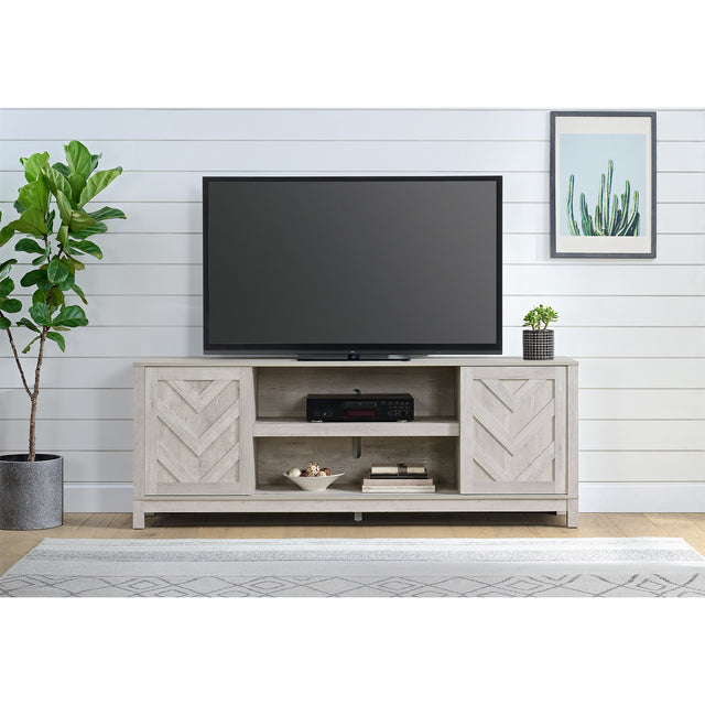 Eleanor 70" TV Stand with Sliding Door in White – SKU LA-6460-3-TV2 | Elements