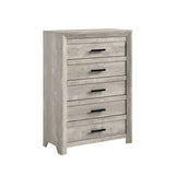 Eleanor 5-Drawer Chest in White - Tampa Furniture Outlet