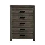 Eleanor 5-Drawer Chest in Mocha Grey
