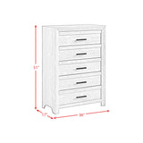 Eleanor 5-Drawer Chest in Mocha Grey
