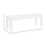 Eleanor Dining Bench in White - Tampa Furniture Outlet